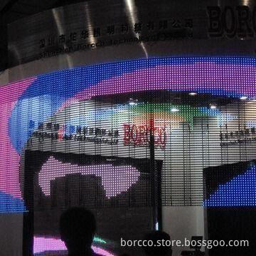 Flexible Outdoor Full Color High Quality LED Curtain Screen Display with 37.5mm Pixel Pitch